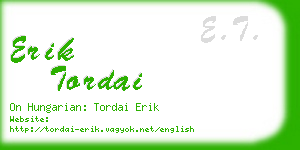 erik tordai business card